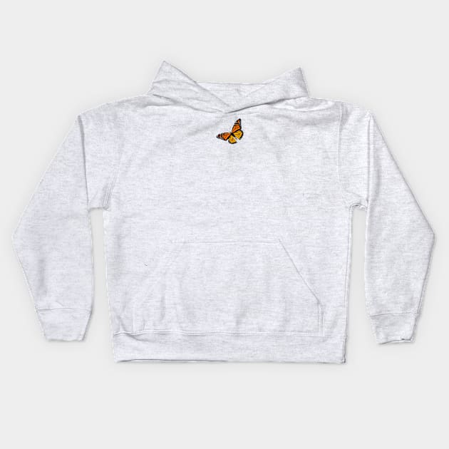 Monarch Butterfly Design Kids Hoodie by Lauren Cude